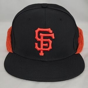 New Era 59Fifty MLB San Francisco Giants Knit Flipdown Cover 7 3/8 Fitted Hat